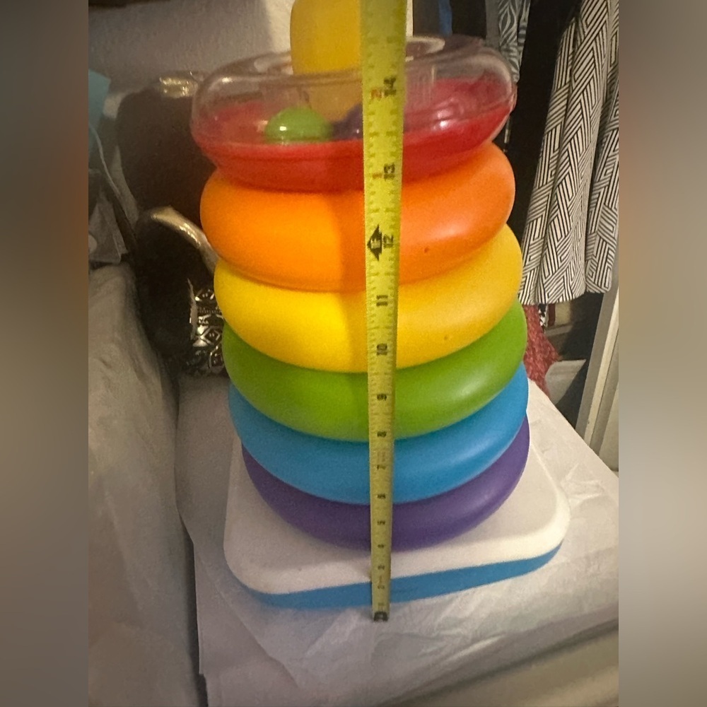 Fisher price large rocking stackable ring tower. Good condition. - Picture 4 of 4